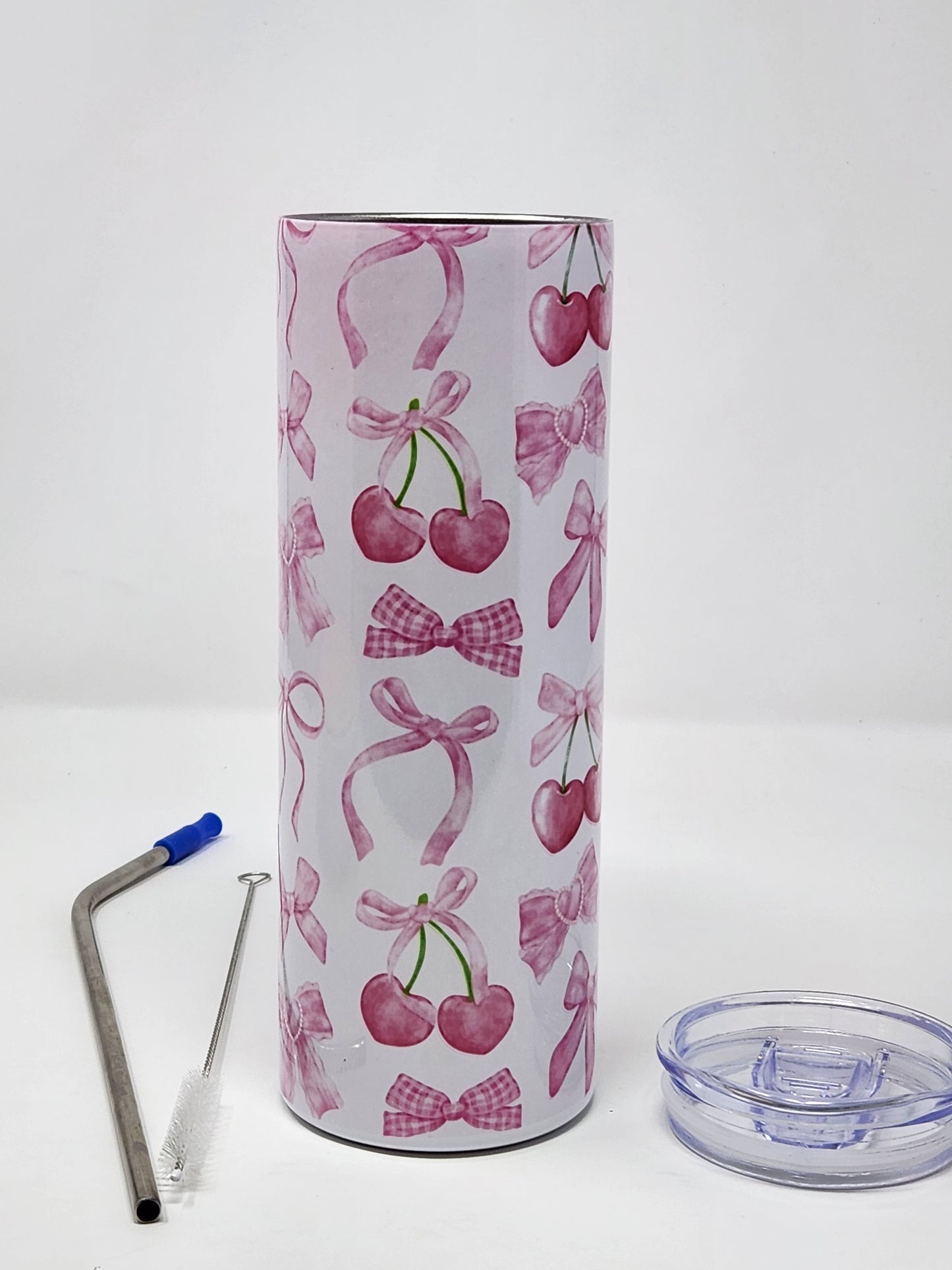 Coquette Design Pink Bows Tumbler/Gift for Friend/Gift For Girl/pink bow tumbler/cute drink tumbler